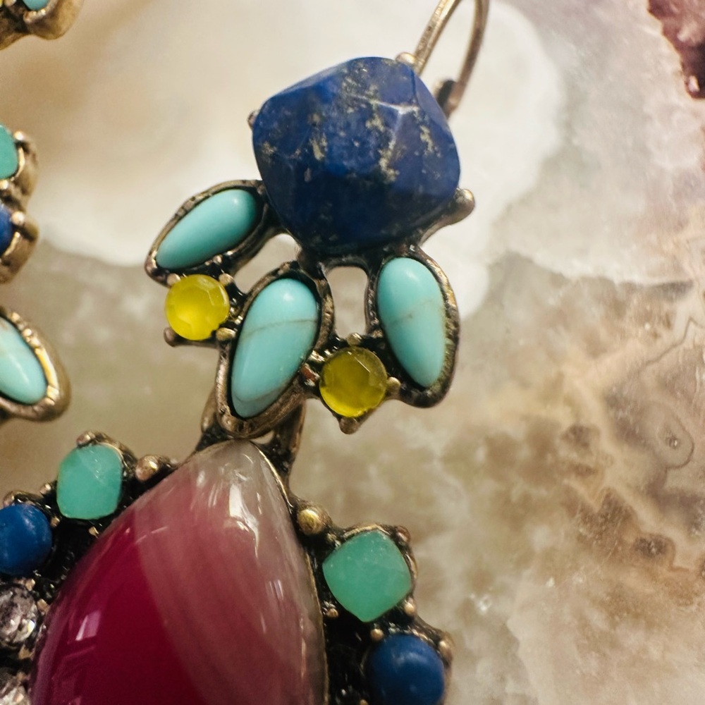 Chloe + Isabel Vibrant Pink and Blue Earrings - Picture 7 of 9